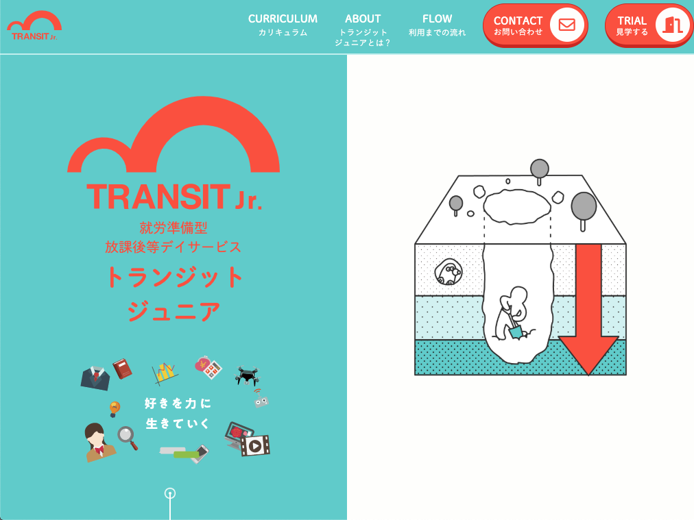 トランジットジュニアのホームページをリニューアルしました【札幌の就労準備型放課後等デイサービストランジットジュニア】